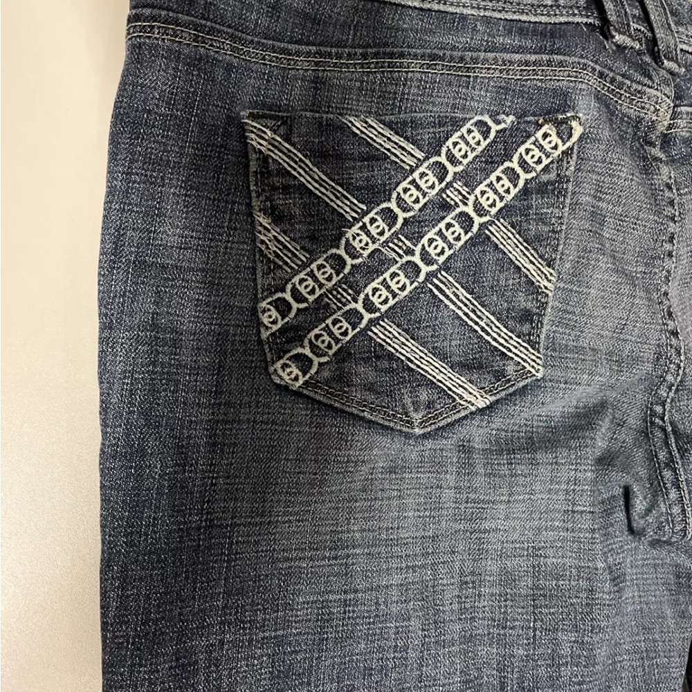 Bebe Capri Jeans Medium Wash Size 31 M Cotton 98% Made In U.S.A - Picture 6 of 7